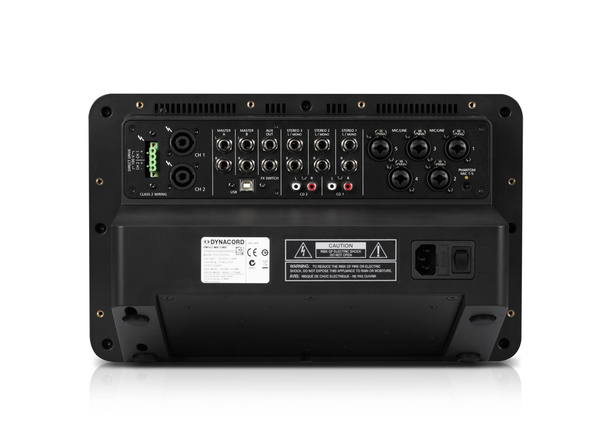 Dynacord PM 502 Powermikser SoundStoreXL.no Mikrofon og hovedtelefon mixer Små miksere SoundStoreXL.no