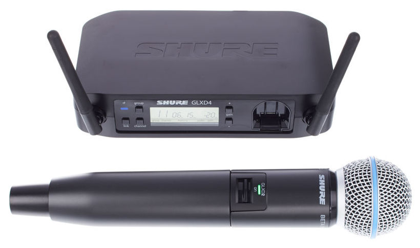 Shure GLXD24EBeta58 trådløs mikrofon Håndholdt Håndholdt mikrofonsett SoundStoreXL.no