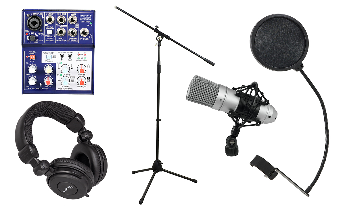 Omnitronic Indspilningspakke Studio bundle packs LTC USB Mikrofon Pakke Studio bundle packs SoundStoreXL.no
