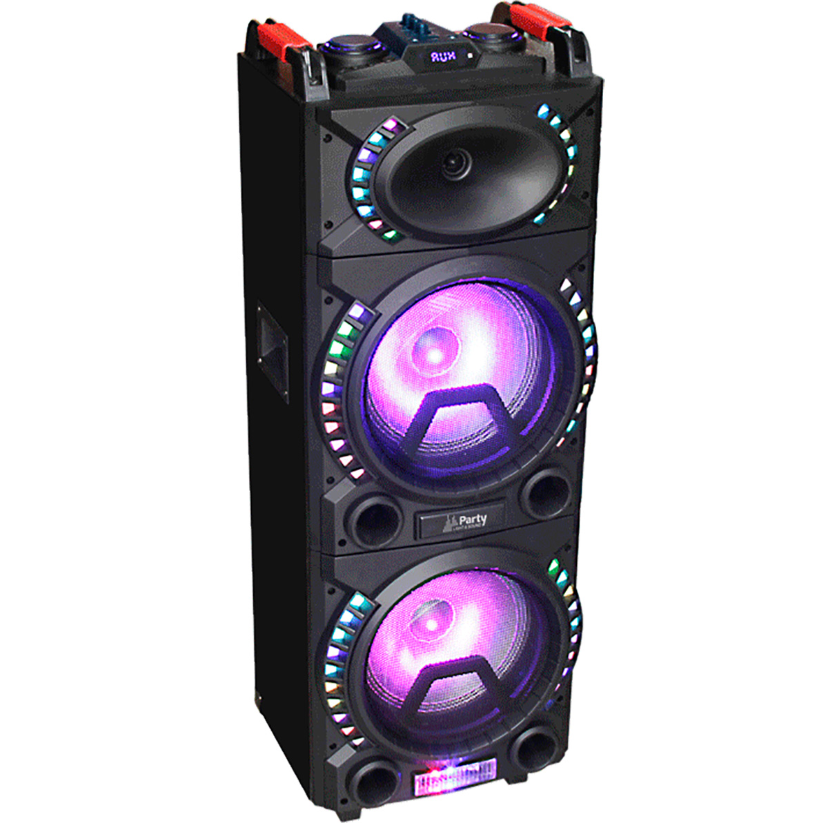 Party light & sound Aktivt karaoke sæt m. LED lyseffekt + mic og stand