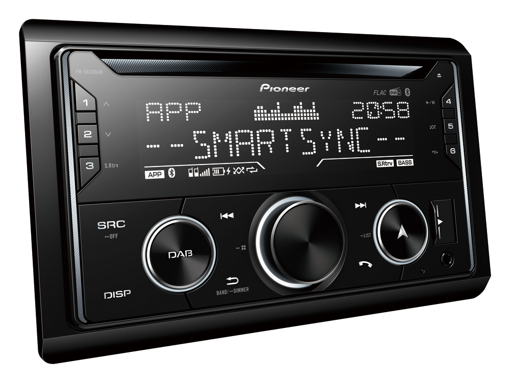 Pioneer FHS820DAB DAB radio, Bluetooth 2DIN Bilstereo