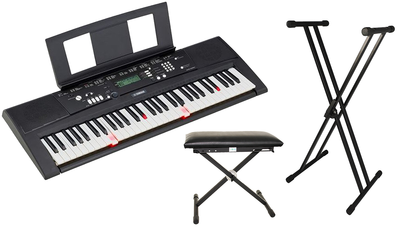 Yamaha EZ220 keyboard, pakke Keyboard Yamaha digitalt keyboard EZ 220 DJ utstyr og